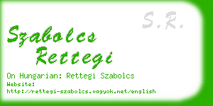 szabolcs rettegi business card